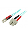 2M AQUA FIBER PATCH CABLE StarTech.com 2 m 10 GB Aqua Multimode 50/125 Duplex LSZH LWL-Patchkabel LC - SC - Glasfaser Netzwerkkabel - nr 11