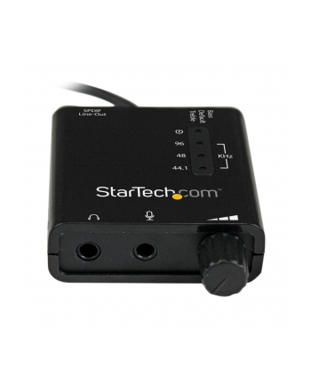 USB SOUND CARD ADAPTER W SPDIF StarTech.com USB Audio Adapter - Externe USB Soundkarte mit SPDIF Digital Audio mit 2x 3,5mm Klinke - USB auf Audio Konverter - Schwarz