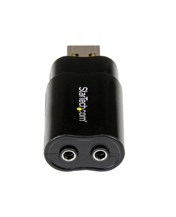 USB AUDIO ADAPTER StarTech.com USB Audio Adapter - USB auf Soundkarte in Schwarz - Soundcard mit USB (Stecker) und 2x 3,5mm Klinke