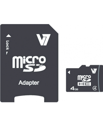 V7 MICROSD CARD 4GB SDHC CL4 INCL SD ADAPTER RETAIL