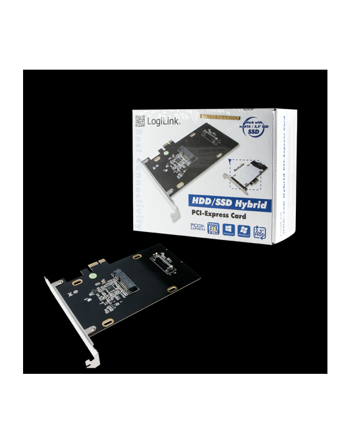 LogiLink Karta PCI Express, 1 x HDD/SDD + 1 x mSATA główny