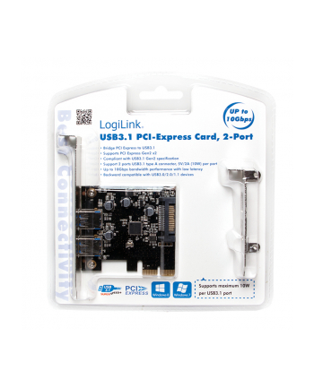 LogiLink Karta PCI Express, 2 x USB 3.1 typ-A żeński