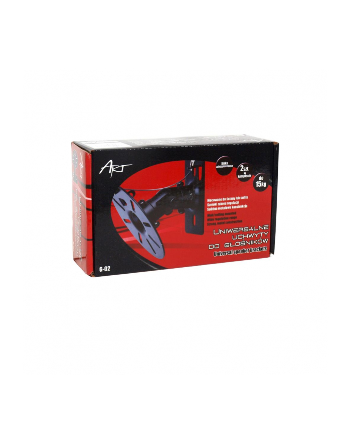 ART Uchwyt do głośników czarny 15kg 2szt. G-02 główny