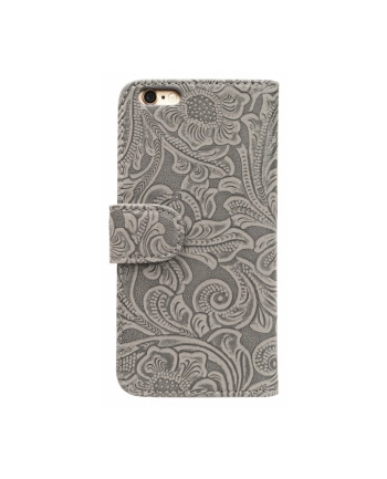 Etui walletcase iPhone 6/6S Plus skóra szare/różowe