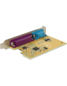 Delock Karta PCI Express > 1x COM 9PIN (M) + 1x DB25 (F) - nr 17