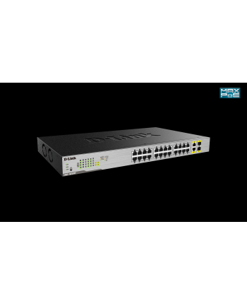 D-Link 24-Port Desktop Gigabit PoE + 2GE Combo Switch Total PoE Budget: 370W