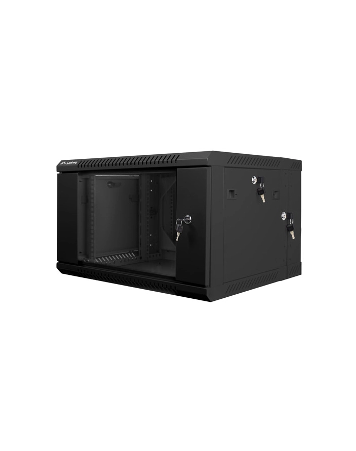 Lanberg szafa instalacyjna wisząca dwusekcyjna 19'' 6U 600x600mm czarna główny