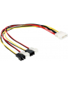 Kabel zasilający Delock Molex 4 pin - 4x 2 pin do wentylatora 30cm - nr 17