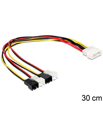 Kabel zasilający Delock Molex 4 pin - 4x 2 pin do wentylatora 30cm