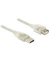 Przedłużacz USB Delock AM-AF USB 2.0 0.5m ferryt przezroczysty - nr 10