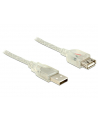 Przedłużacz USB Delock AM-AF USB 2.0 3m ferryt przezroczysty - nr 3