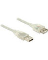 Przedłużacz USB Delock AM-AF USB 2.0 5m ferryt przezroczysty - nr 13