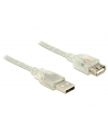 Przedłużacz USB Delock AM-AF USB 2.0 5m ferryt przezroczysty - nr 2