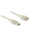 Przedłużacz USB Delock AM-AF USB 2.0 5m ferryt przezroczysty - nr 4