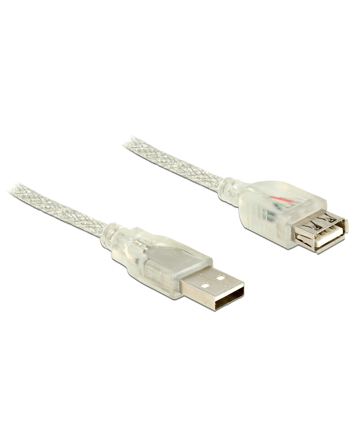Przedłużacz USB Delock AM-AF USB 2.0 5m ferryt przezroczysty główny