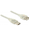 Przedłużacz USB Delock AM-AF USB 2.0 5m ferryt przezroczysty - nr 6