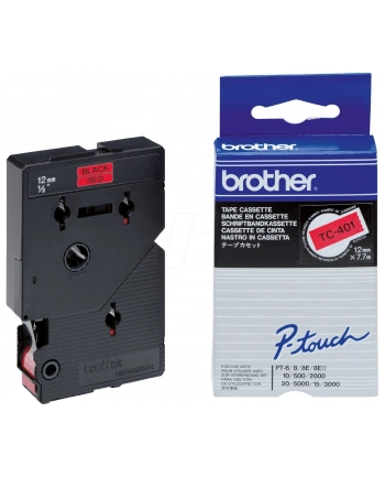 Brother TC-401 12mm czerwony/czarny nr 1