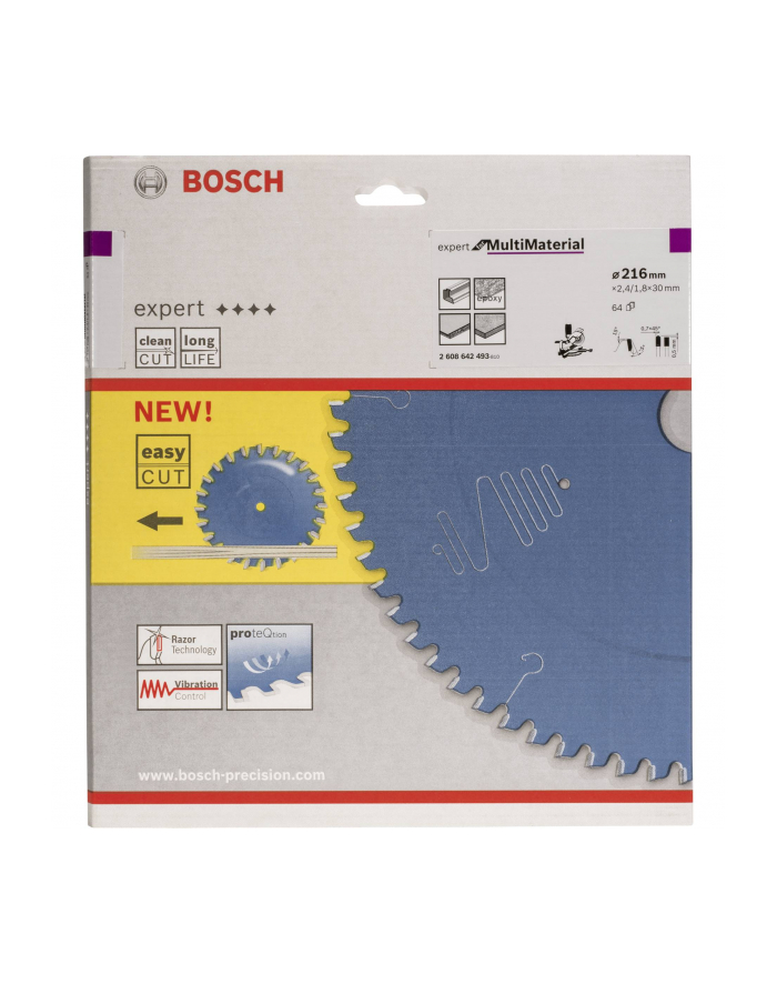 BOSCH OSPRZĘT PIŁA TARCZOWA 216x30x2,4mm 64z. EXPERT FOR MULTI MATERIAL BOSCH główny