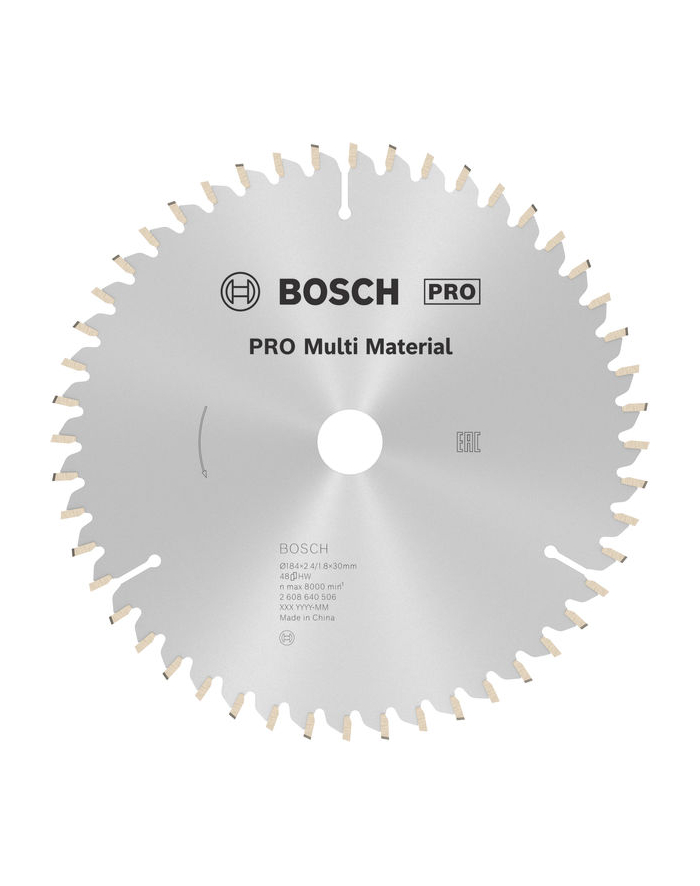 BOSCH OSPRZĘT PIŁA TARCZOWA 184x30x2,4mm 48z. MULTI MATERIAL BOSCH główny