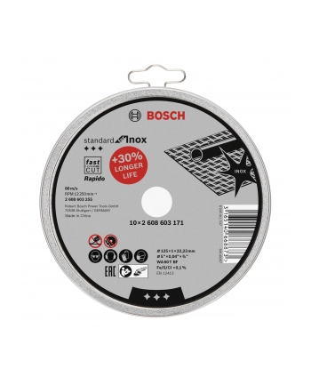TARCZA FLEX 41 125x1,0x22,2 A RAPIDO INOX 10 SZT W PUSZCE nr 1