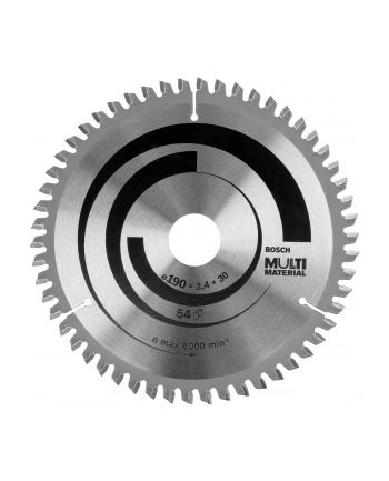BOSCH OSPRZĘT PIŁA TARCZOWA 190x30x2,4mm 54z. MULTI MATERIAL BOSCH nr 1