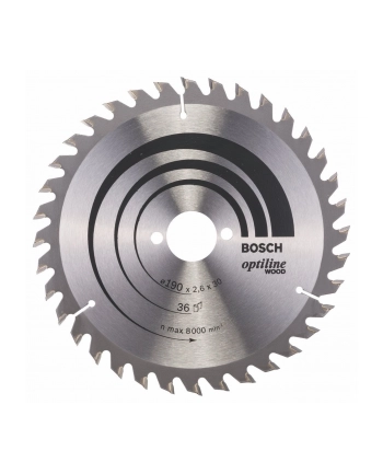BOSCH OSPRZĘT PIŁA TARCZOWA 190x30x2,6mm 16z. OPTILINE WOOD BOSCH nr 2