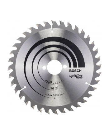 BOSCH OSPRZĘT PIŁA TARCZOWA 190x30x2,6mm 16z. OPTILINE WOOD BOSCH nr 1