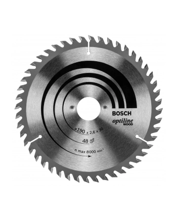 BOSCH OSPRZĘT PIŁA TARCZOWA 190x30x2,6mm 48z. OPTILINE WOOD BOSCH nr 1