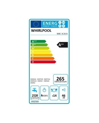 Whirlpool Zmywarka WBC3C26B nr 1