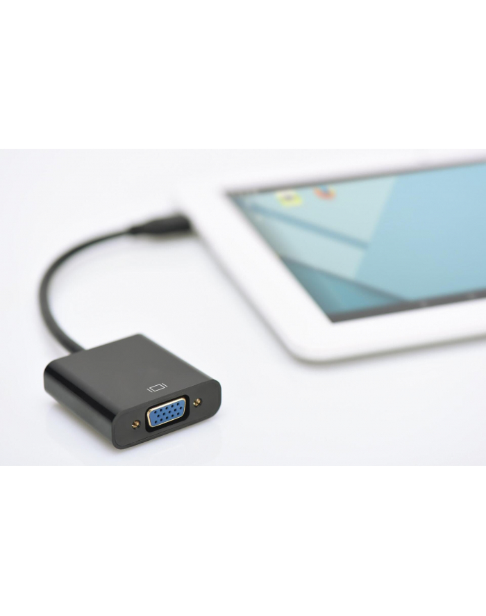 Digitus Adapter audio-video microHDMI typ D do VGA, FHD, z audio 3.5mm MiniJack główny