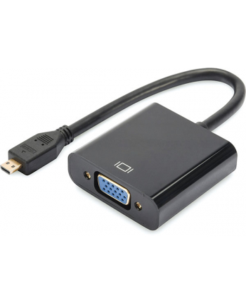 Digitus Adapter audio-video microHDMI typ D do VGA, FHD, z audio 3.5mm MiniJack