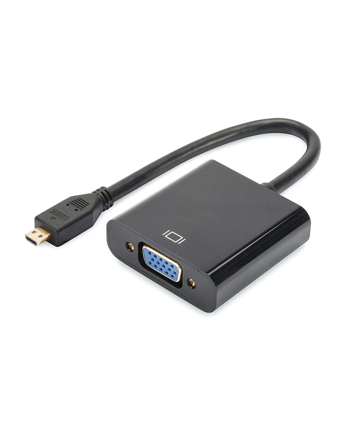 Digitus Adapter audio-video microHDMI typ D do VGA, FHD, z audio 3.5mm MiniJack główny