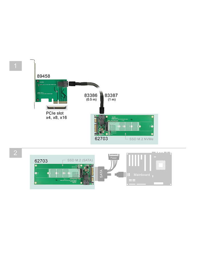 DeLOCK Konverter SATA 22P>M.2 NGFF Key M główny