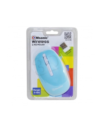 VAKOSS Bezprzewodowa Mysz Optyczna MX707B 3D, 1000DPI, 2.4GHz, niebiesko-biała