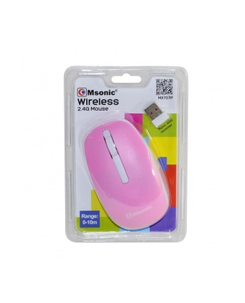 VAKOSS Bezprzewodowa Mysz Optyczna MX707P 3D, 1000DPI, 2.4GHz, różowo-biała