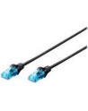 DIGITUS Kabel patch cord UTP, CAT.5E, czarny, 1m, 15 LGW - nr 14