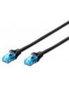 DIGITUS Kabel patch cord UTP, CAT.5E, czarny, 3.0m, 15 LGW - nr 15
