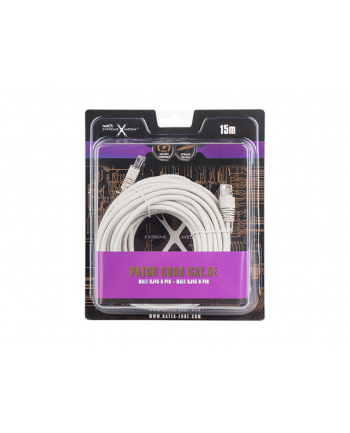 Natec patchcord RJ45, kat.5e, 15m, szary