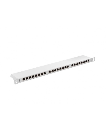 Lanberg Patch Panel 24 port 0.5U, kat. 6, ekranowany, szary nr 1