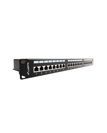 Lanberg Patch Panel 24 port 1U, kat. 6, ekranowany, czarny nr 1