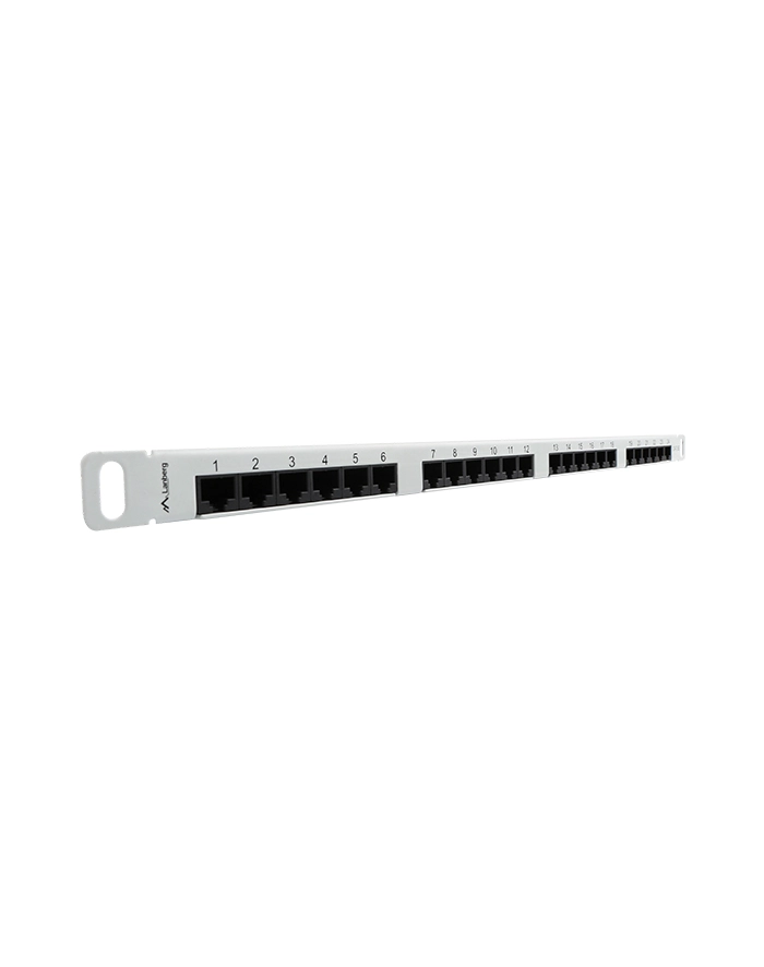 Lanberg Patch Panel 24 port 0.5U, kat. 5e, szary główny
