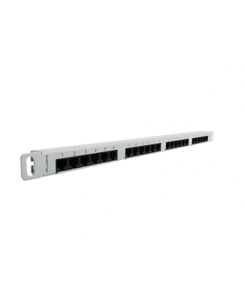 Lanberg Patch Panel 24 port 0.5U, kat. 6, szary nr 1