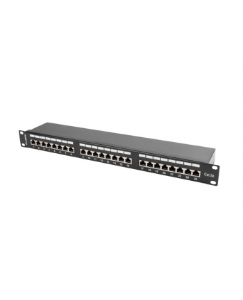 Lanberg Patch Panel 24 port 1U, kat. 5e, ekranowany, czarny