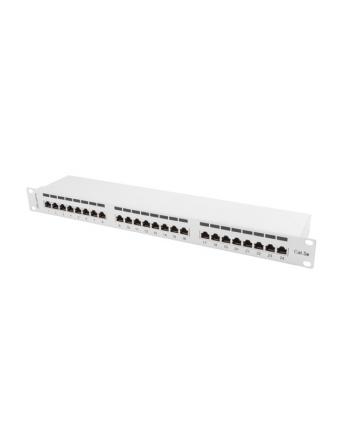 Lanberg Patch Panel 24 port 1U, kat. 5e, ekranowany, szary