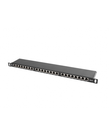 Lanberg Patch Panel 24 port 0.5U, kat. 6, ekranowany, czarny