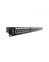 Lanberg Patch Panel 24 port 1U, kat. 6, ekranowany, czarny - nr 1