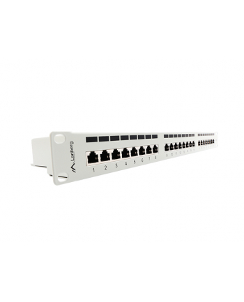 Lanberg Patch Panel 24 port 1U, kat. 6, ekranowany, szary