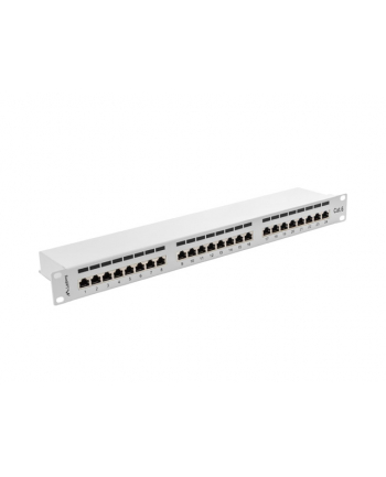 Lanberg Patch Panel 24 port 1U, kat. 6, ekranowany, szary