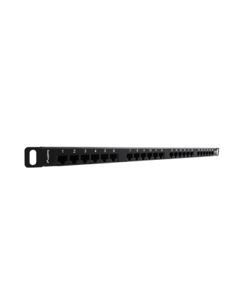 Lanberg Patch Panel 24 port 0.5U, kat. 5e, czarny