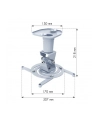 Techly Uchwyt sufitowy do projektora 22 cm 10 kg biały - nr 29